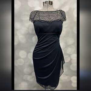 Women's Formal DJ - Jaz Navy Blue & Gold Sleeveless Dress Size 4